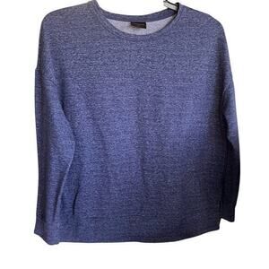 HEAT Heather Navy Blue Boxy Straight Hem Oversized Sweatshirt NWOT SZ XL